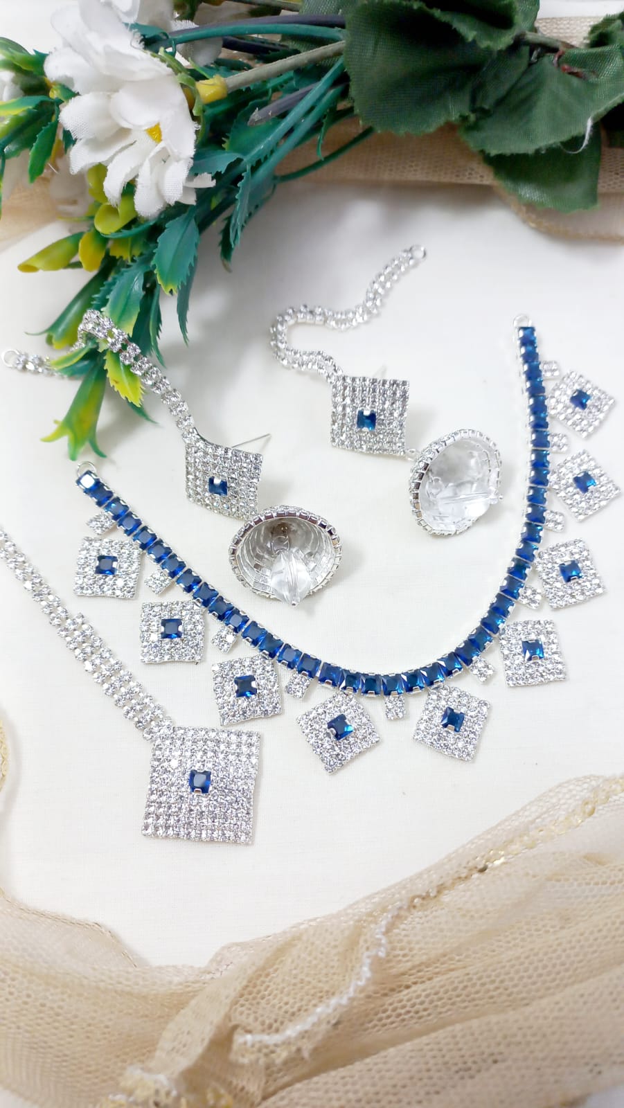 ✨ High Quality Kundan Set – Tikka & Jhumki ✨