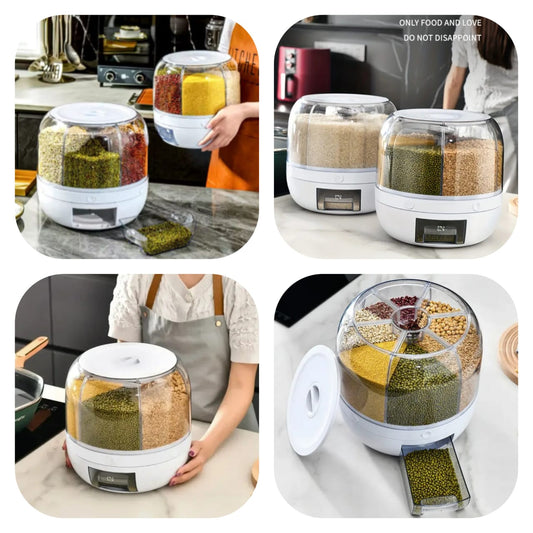 ✨ 5KG Revolving 6in1 Cereal Dispenser ✨ 🇨🇳