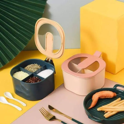 ✨ 4 Grid Spice Box – Kitchen Organizer ✨