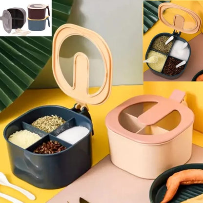 ✨ 4 Grid Spice Box – Kitchen Organizer ✨
