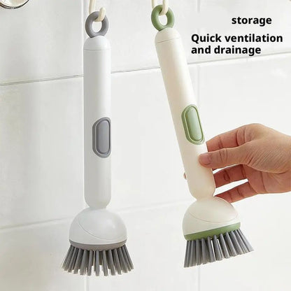 ✨ 360° Rotating Dish Cleaning Brush with Soap Dispenser ✨
