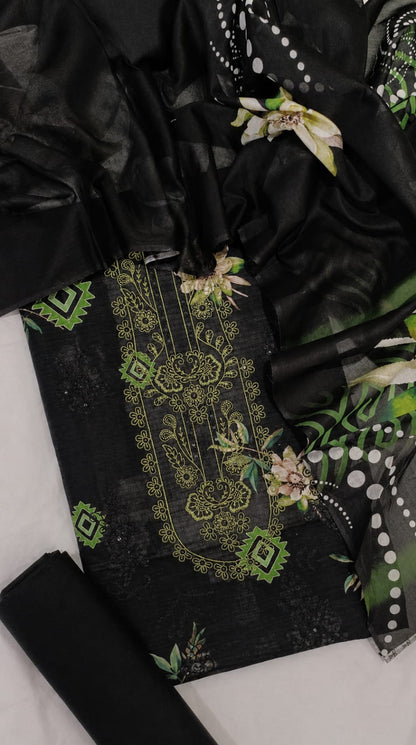 ✨ Premium Unstitched Lawn Suit – Luxury Collection ✨