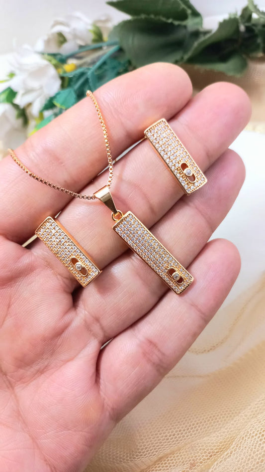 ✨ Luxury Zircon Locket Chain Tops Set ✨