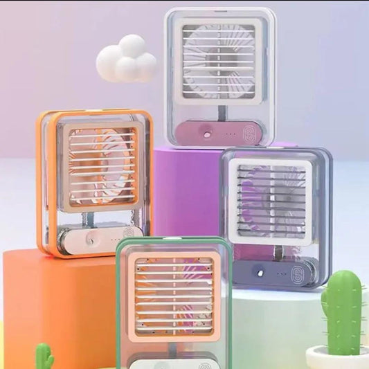 ✨ Rechargeable Mini USB Fan with Mist Spray ✨