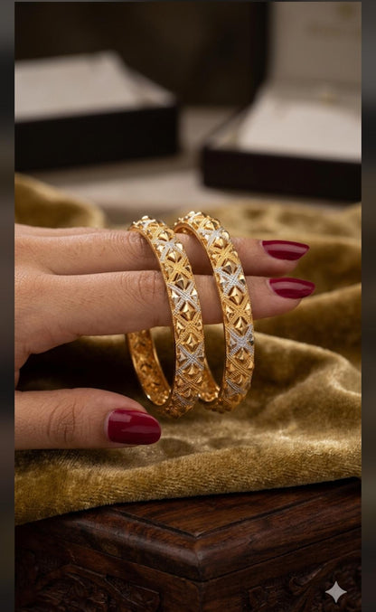 💫 High Quality 2 Tone Bangle Kara Set 💫