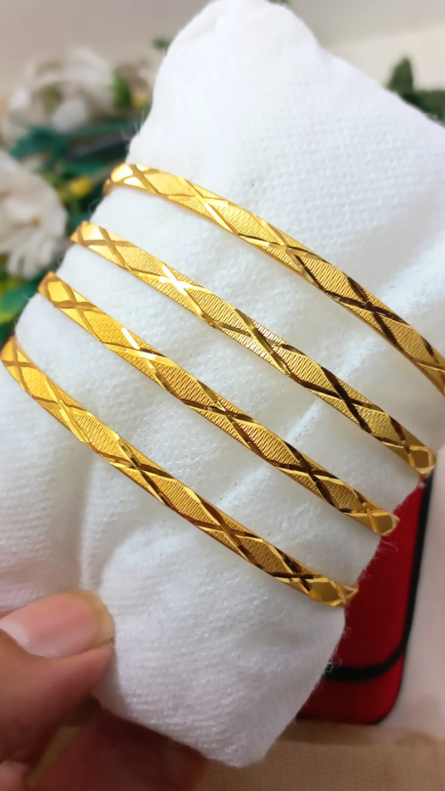 ✨ High Quality Gold Plated Indian Choori Set (4 Pcs) ✨