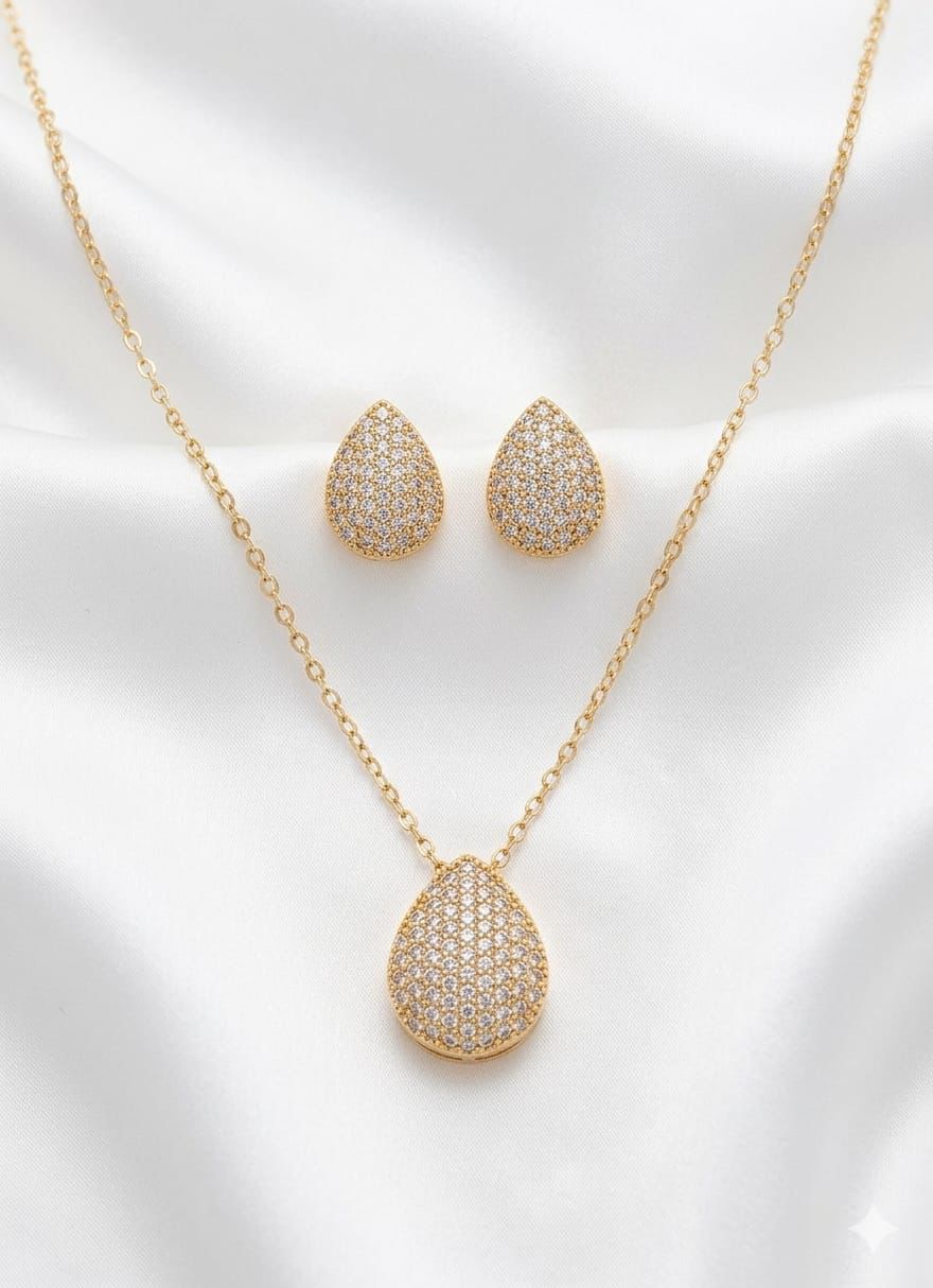 ✨ Badam Locket Chain with Tops ✨