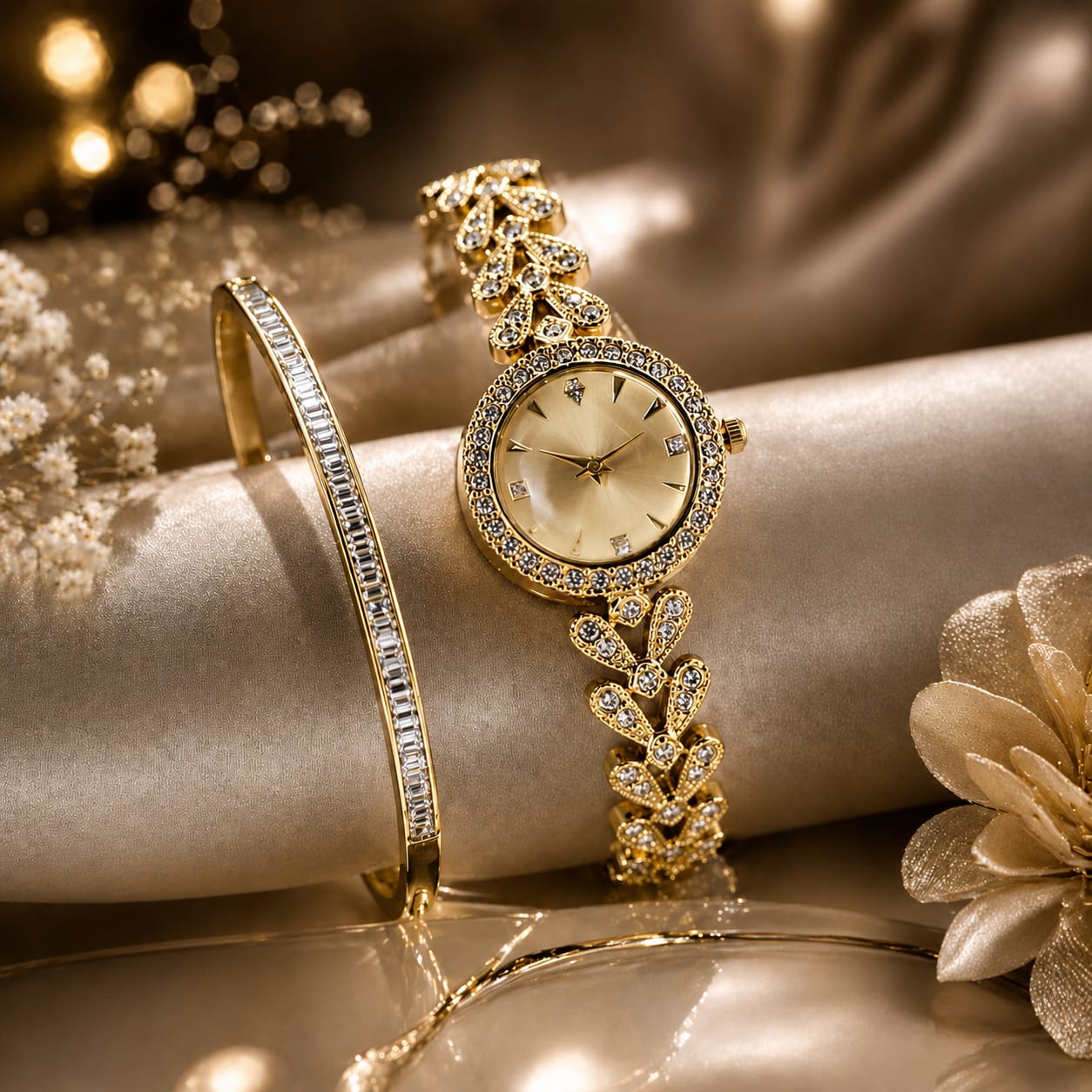 ✨ New Arrival – Women’s Watch + Bracelet Set ✨