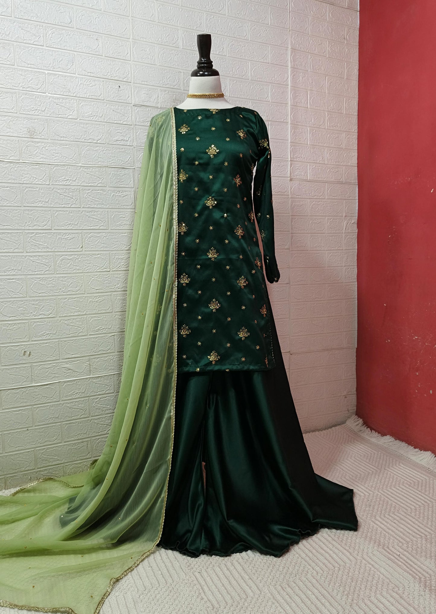 ✨💚 Premium Green 3PC Dress 💚✨