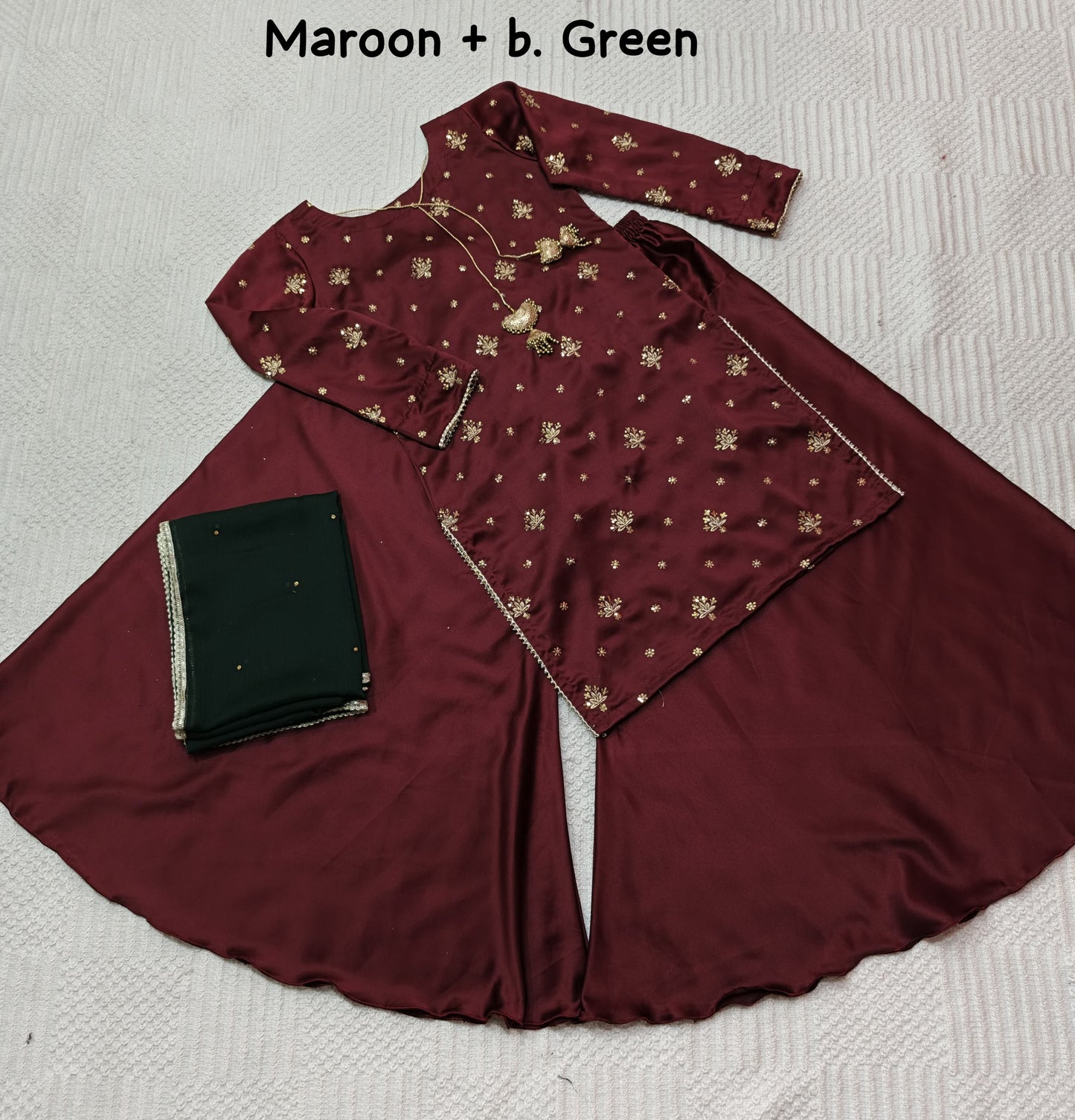 ✨❤️  Premium Maroon 3PC Dress ❤️✨