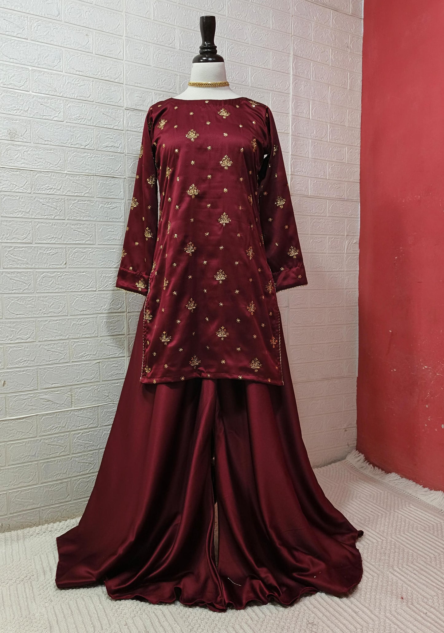✨❤️  Premium Maroon 3PC Dress ❤️✨