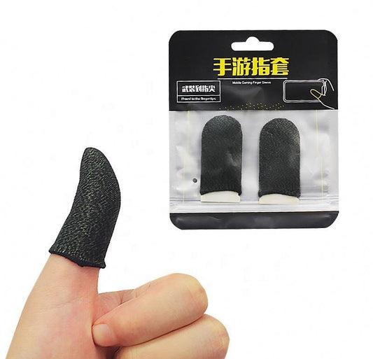 ✨🎮 Black Leather Gaming Thumb Sleeves – Pack of 6 🎮✨