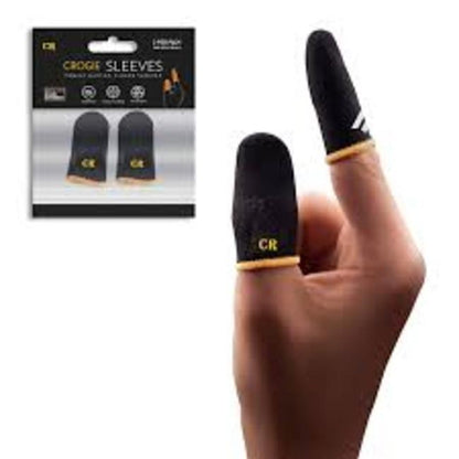 ✨🎮 Black Leather Gaming Thumb Sleeves – Pack of 6 🎮✨