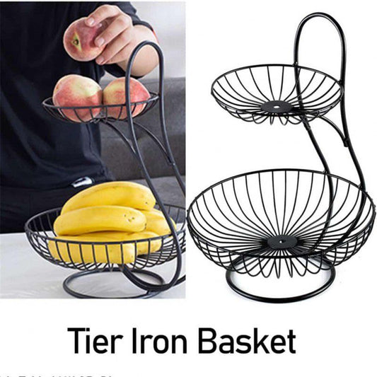 ✨🍎 2 Tier Fruit Iron Basket 🍎✨ 🇨🇳