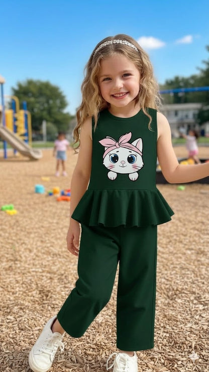 ✨🌸 Casual T-Shirt & Trouser Set for Girls 🌸✨