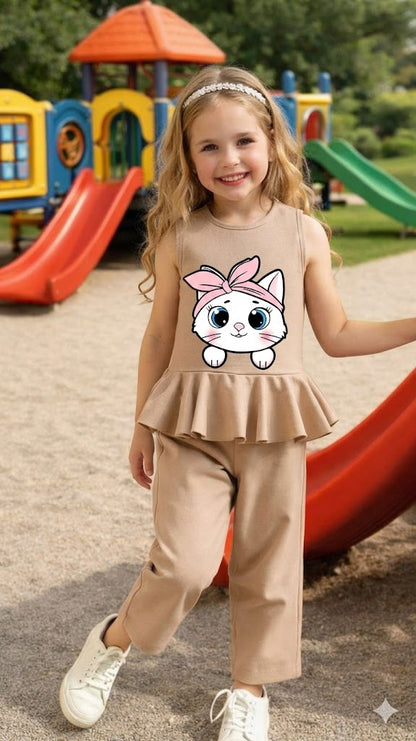 ✨🌸 Casual T-Shirt & Trouser Set for Girls 🌸✨