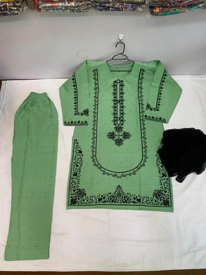 ✨ New Arrival – Cotton Lawn Embroidered 3 Pcs Multicolor Set ✨