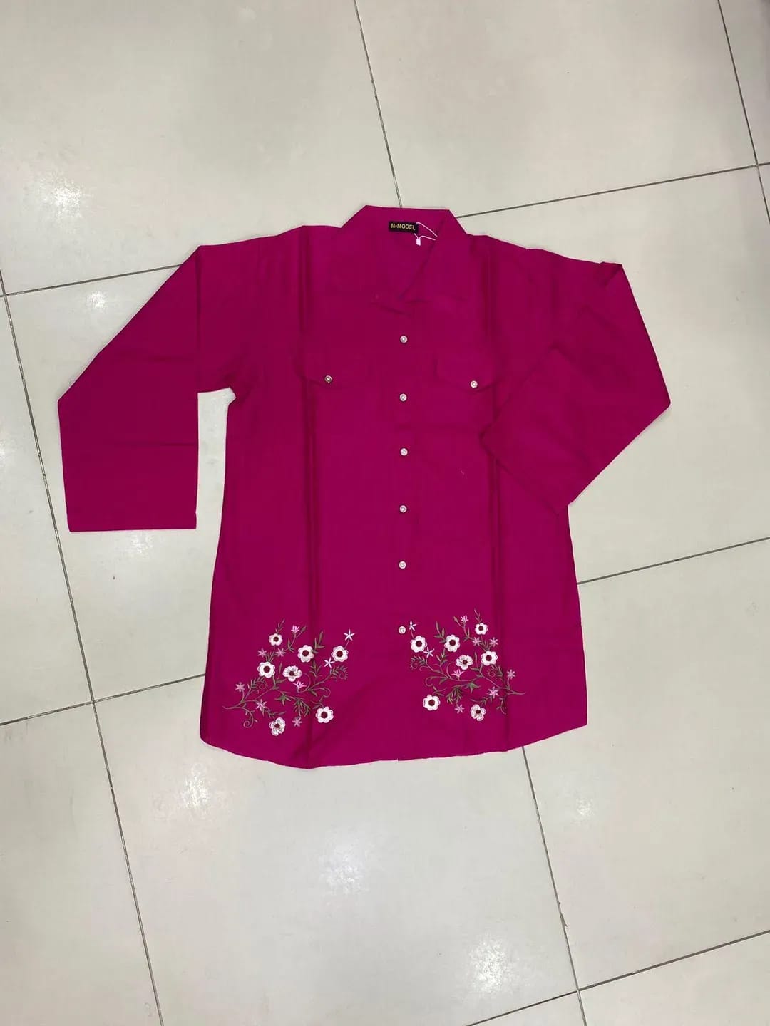 ✨🌸 Pink Embroidered Lawn Kurta for Women 🌸✨