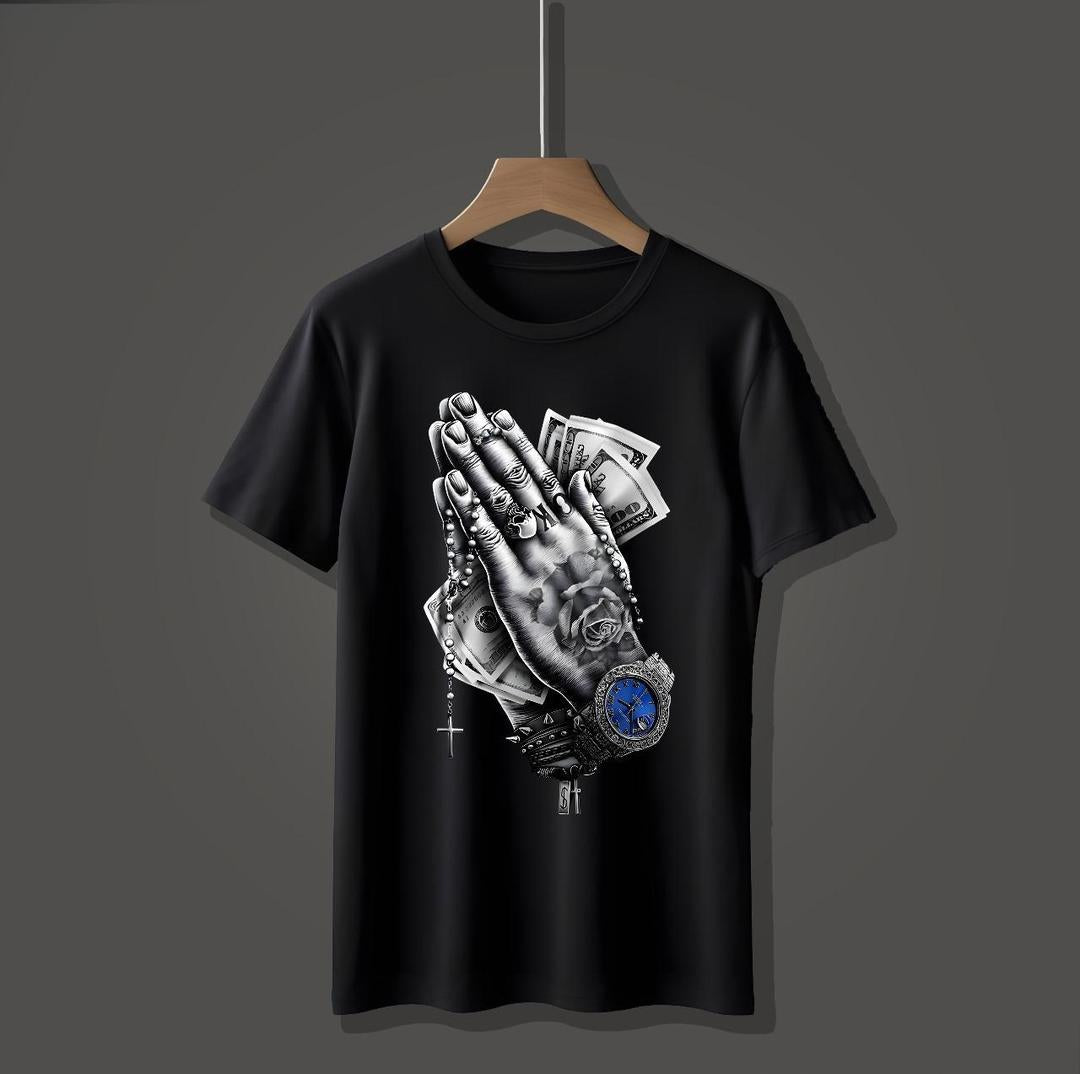 ✨🖤 Men Black Graphic Sublimation T-Shirt 🖤✨