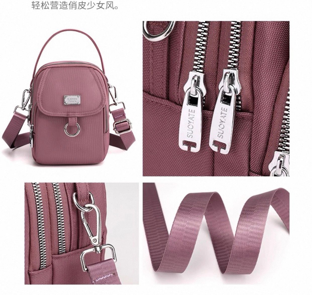 ✨  🎀 High-Quality Parachute Crossbody Bag 🎀