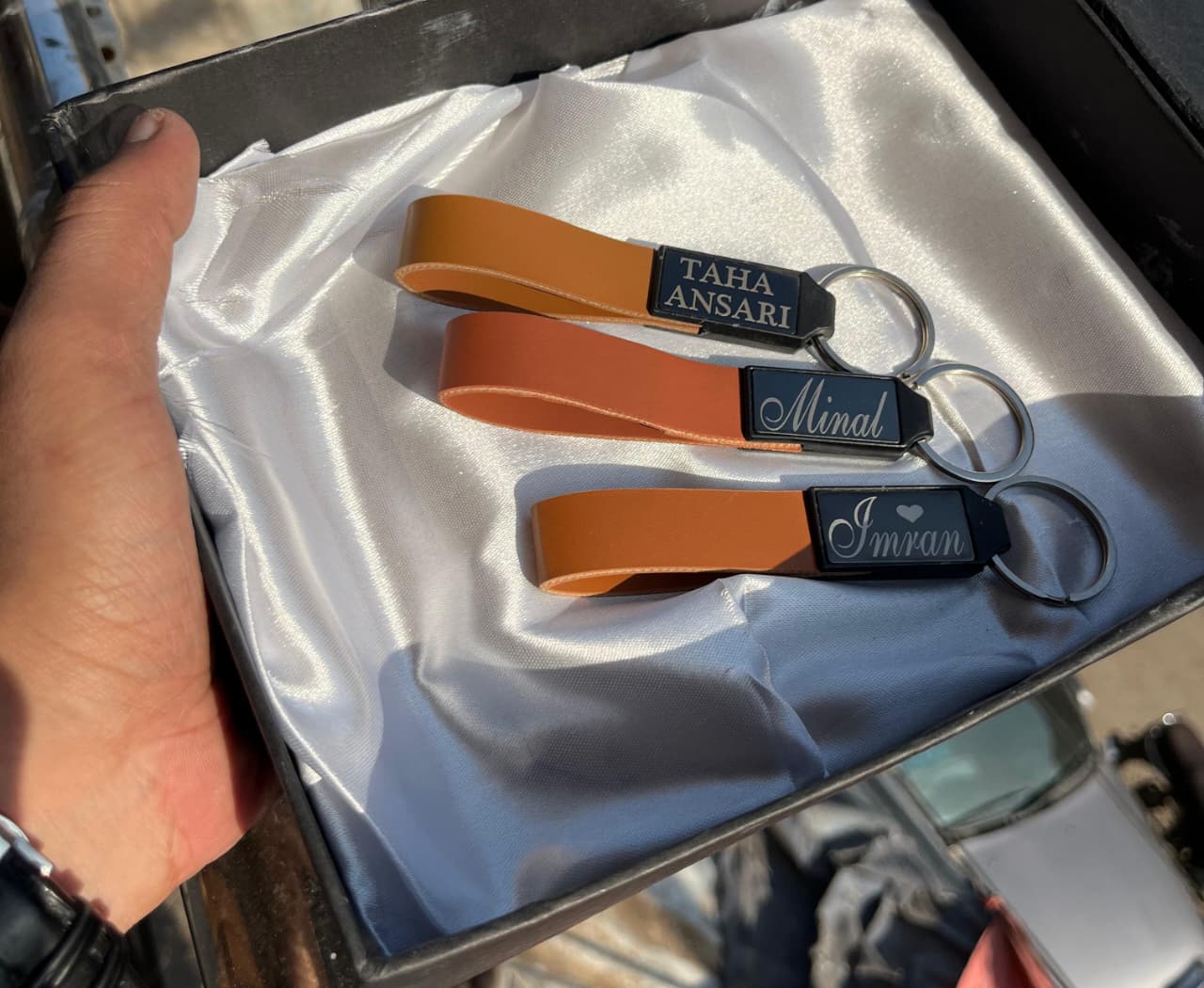 🔑 Customized Metal & Leather Keychain 🔑