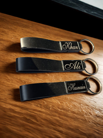 🔑 Customized Metal & Leather Keychain 🔑