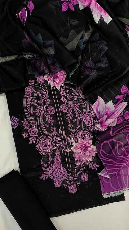 ✨ Premium Unstitched Lawn Suit – Luxury Collection ✨