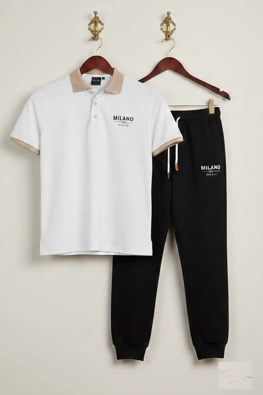 ✨🖤 Men Printed Track Suit Set – MILANO Edition 🖤✨