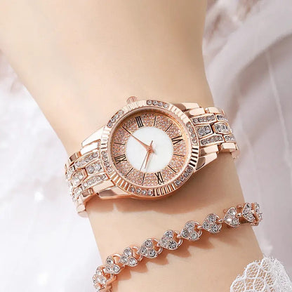 ⌚💎 2026 Luxury Women's Watch &amp; Rhinestone Bracelet Set 💎⌚