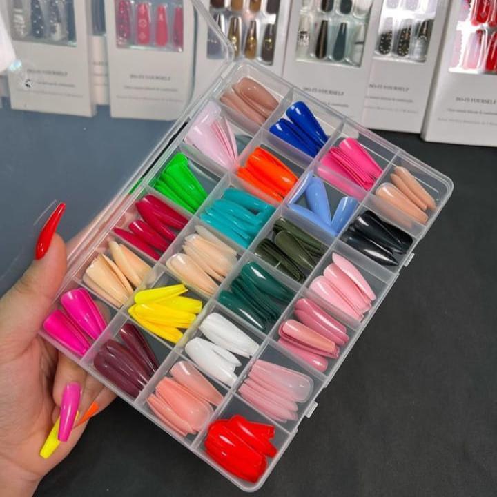 💅✨ 576 Pcs Multicolor Fake Nails with Free Glue ✨💅