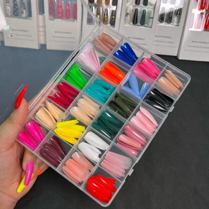 💅✨ 576 Pcs Multicolor Fake Nails with Free Glue ✨💅