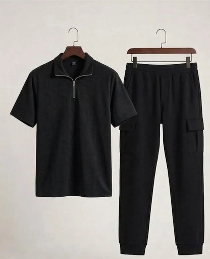 ✨🖤 Men’s Dri Fit Plain Zipper Track Suit 🖤✨