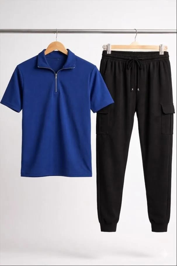 ✨💙 Men’s Dri Fit Plain Zipper Track Suit 💙✨