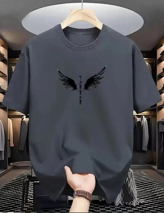 ✨🩶 Men's Grey Wings Printed Dri Fit T-Shirt ✨