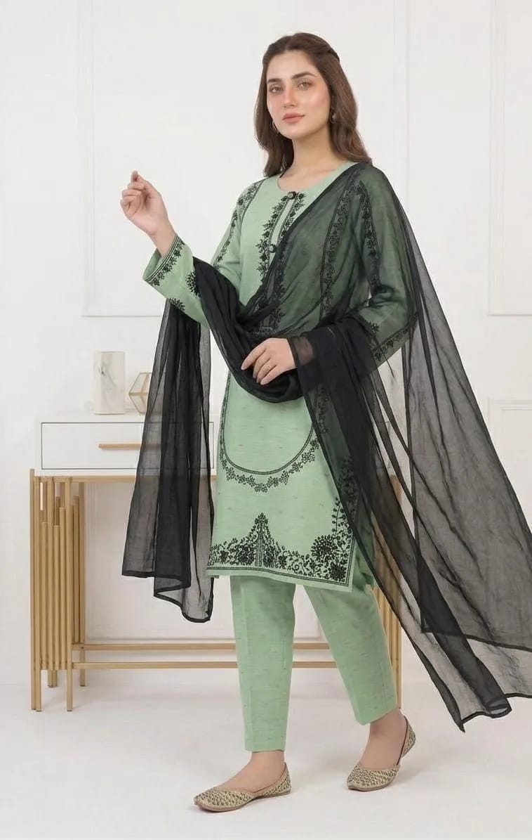 ✨🌸 Cotton Lawn Embroidered 3PC Set 🌸✨