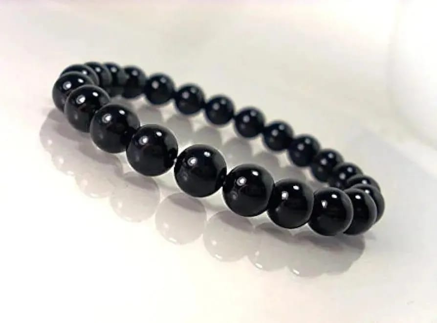 ✨🖤 Black Bead Bracelet – Unisex Adjustable Design 🖤✨