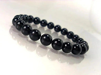 ✨🖤 Black Bead Bracelet – Unisex Adjustable Design 🖤✨