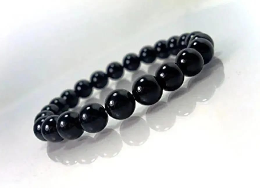 ✨🖤 Black Bead Bracelet – Unisex Adjustable Design 🖤✨