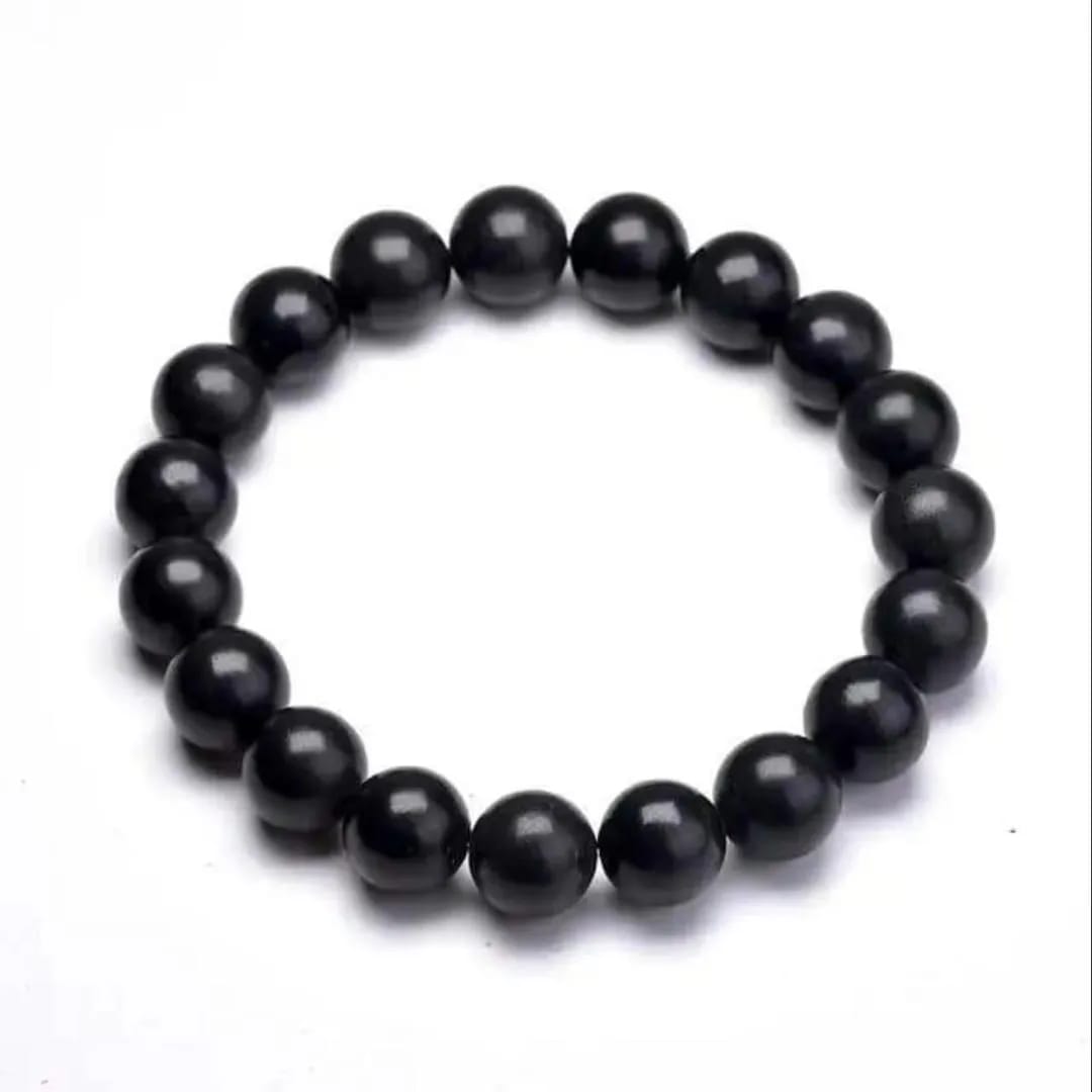 ✨🖤 Black Bead Bracelet – Unisex Adjustable Design 🖤✨