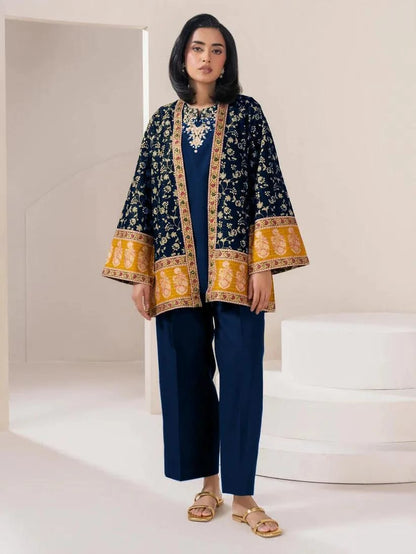 ✨💙 Blue Embroidered 3-Piece Cotton Suit 💙✨
