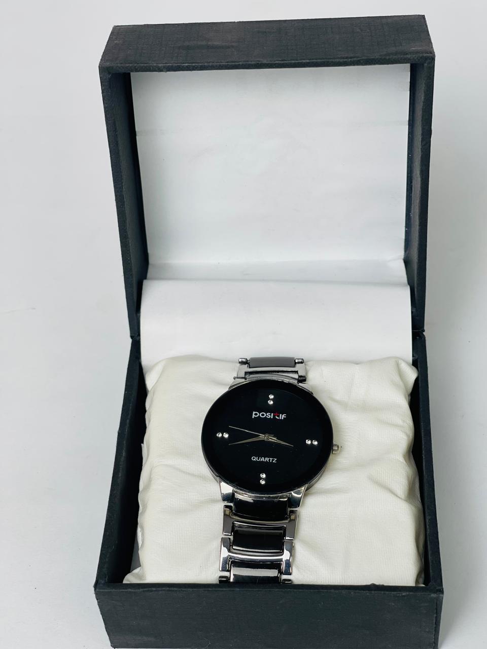 ✨⌚ Men's Stainless Steel Black Dial Quartz Watch ⌚✨