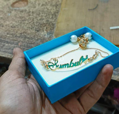 🔥 Fancy Beautiful Gold Plated Customized Name Bracelets 🔥