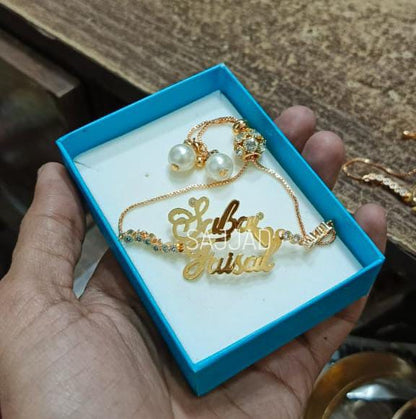 🔥 Fancy Beautiful Gold Plated Customized Name Bracelets 🔥