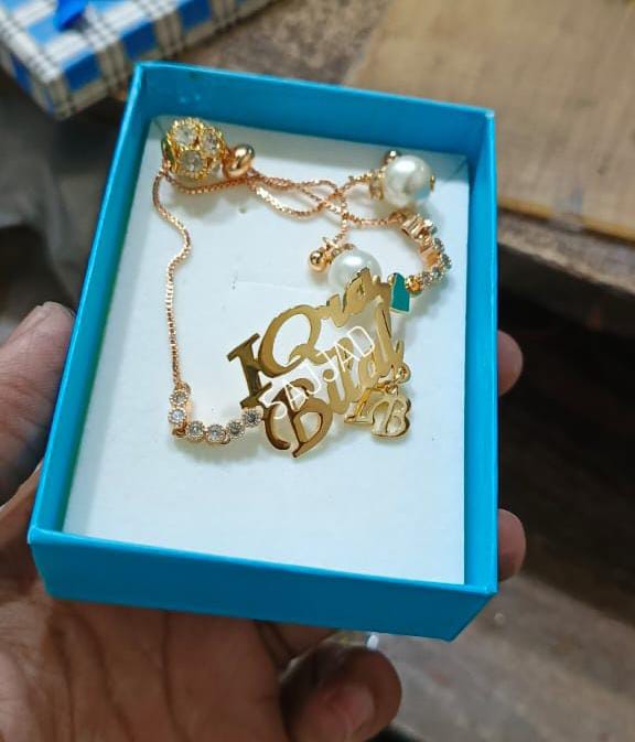 🔥 Fancy Beautiful Gold Plated Customized Name Bracelets 🔥