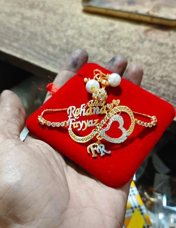 🔥 Fancy Beautiful Gold Plated Customized Name Bracelets 🔥