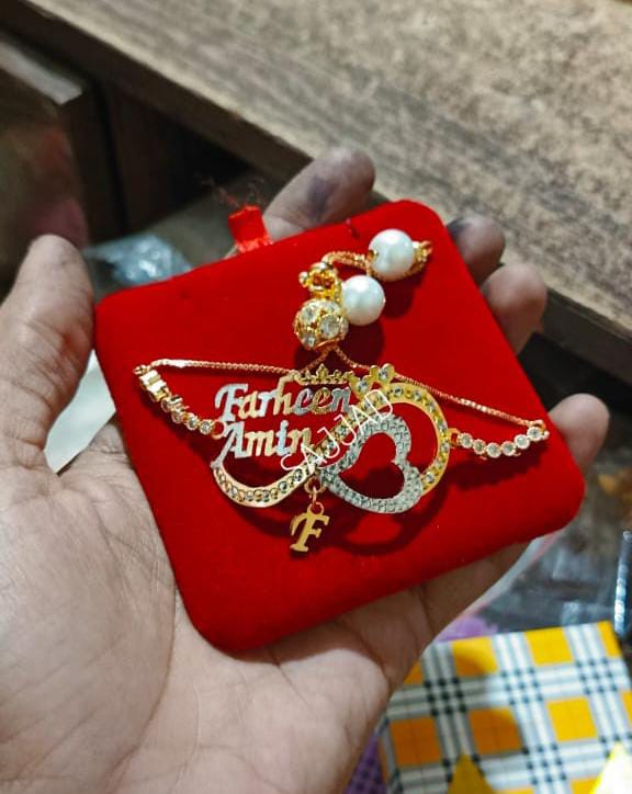 🔥 Fancy Beautiful Gold Plated Customized Name Bracelets 🔥