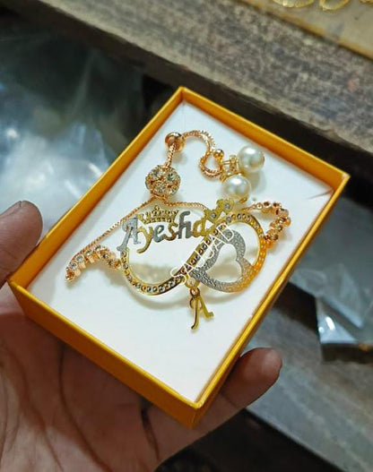🔥 Fancy Beautiful Gold Plated Customized Name Bracelets 🔥