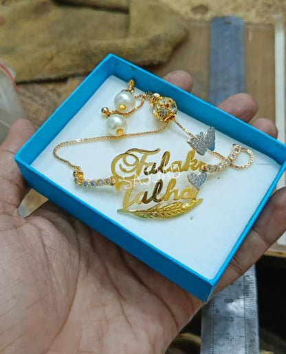🔥 Fancy Beautiful Gold Plated Customized Name Bracelets 🔥