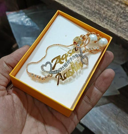 🔥 Fancy Beautiful Gold Plated Customized Name Bracelets 🔥