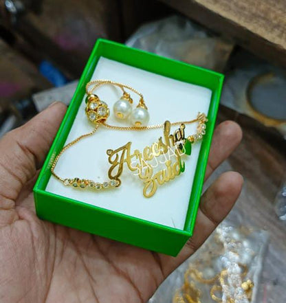 🔥 Fancy Beautiful Gold Plated Customized Name Bracelets 🔥